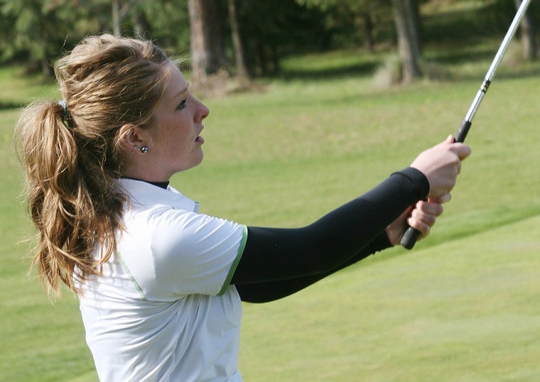 Tamara Rennick eyes her shot at the St. Regis Invitational. She scored a 99 for the day.