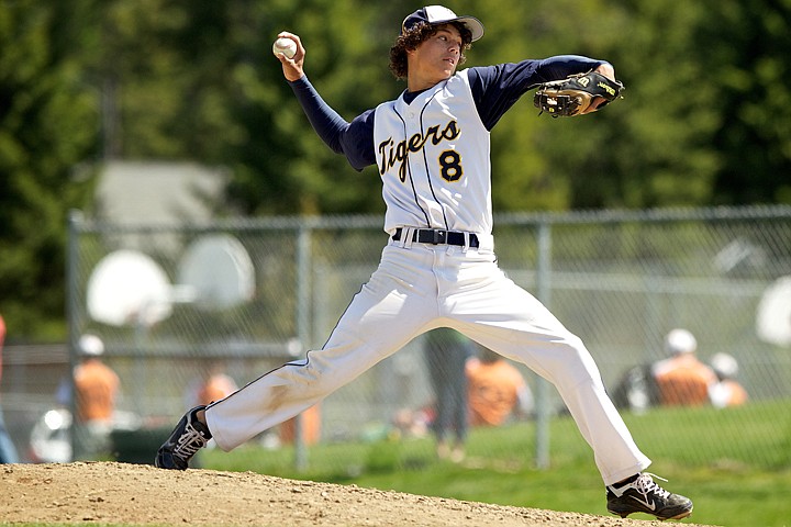 &lt;p&gt;Timberlake High's J.D. Page fires off a pitch during the seventh inning of Saturday's game against Bonner's Ferry High. Page threw eleven strikeouts through nine innings during the championship game.&lt;/p&gt;