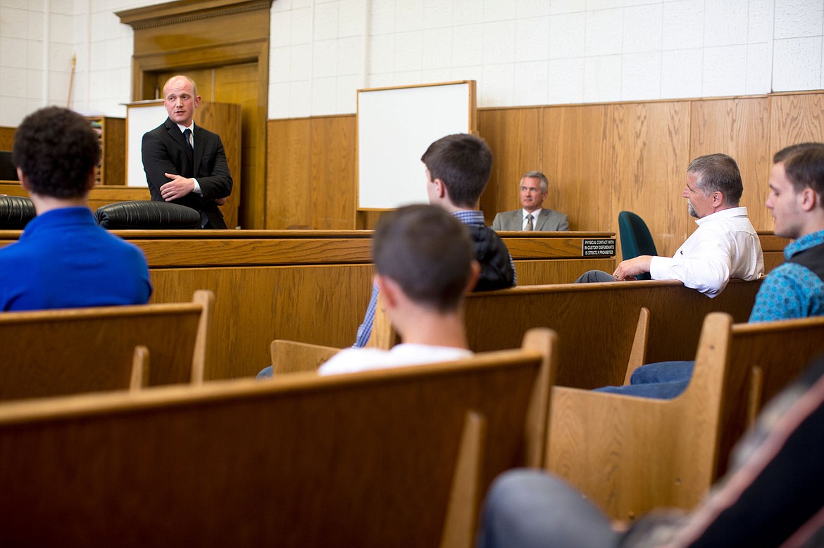 &lt;p&gt;Deputy Public Defender Jay Logsdon answers questions on Monday posed by Lakeland High School students about his career and what the public defender's office does for its clients. The students visited the Kootenai County Courthouse as part of their elective law and order class.&lt;/p&gt;