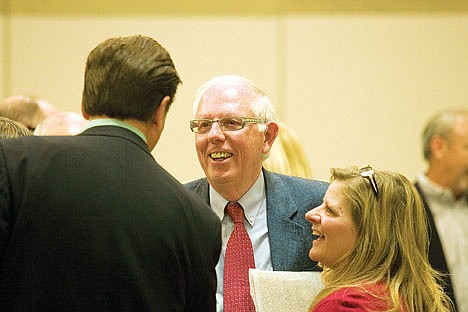 &lt;p&gt;Tony Stewart, center, an original founder of the Task Force on Human Relations, talks with well-wishers, including Michelle Fink, right, Friday at the Coeur d'Alene Resort. Stewart was inducted to the Idaho Hall of Fame for his role driving the Aryan Nations from North Idaho.&lt;/p&gt;