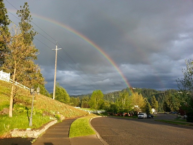 &lt;p&gt;A Sunday downpour is followed by a rainbow over Fernan Lake.&lt;/p&gt;