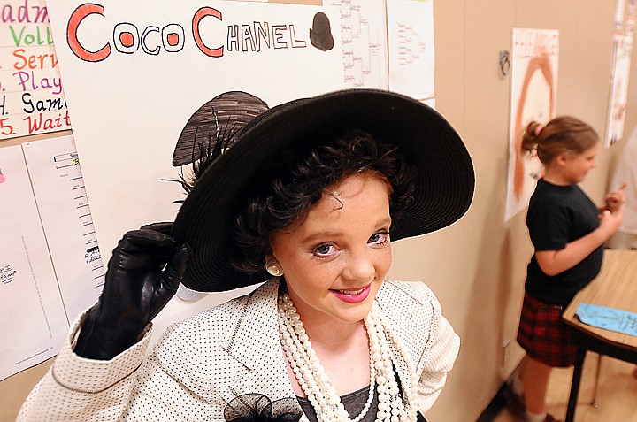 &lt;p&gt;Skyleigh Thompson strikes her pose as Coco Chanel at the annual fifth-grade wax museum at Peterson Elementary School on Wednesday in Kalispell. Students were instructed to stand in a pose appropriate for their characters until visitors push the button that brings them to life. At this point the students recited several paragraphs relating to the life, history, and accomplishments of the characters they portrayed.&lt;/p&gt;