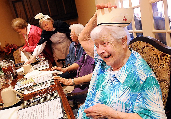 &lt;p&gt;Betty Powell laughs with friends as she places a nurse's hat on her head at the luncheon celebrating the birthday of Florence Nightingale, founder of modern nursing, on Monday, May 12, at Buffalo Hill Terrace in Kalispell. (Brenda Ahearn/Daily Inter Lake)&lt;/p&gt;