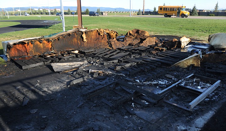 &lt;p&gt;Only charred remains were left Tuesday morning at the pole vault pit at Glacier High School in Kalispell.&lt;/p&gt;