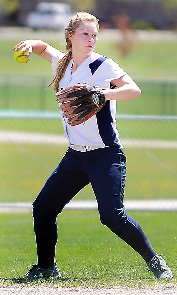 Glacier&#146;s Paige Latimer fields the ball during Wednesday afternoon&#146;s playoff game with Missoula Hellgate.