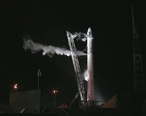 &lt;p&gt;The Falcon 9 SpaceX rocket being fueled on the launch pad at complex 40 at the Cape Canaveral Air Force Station in Cape Canaveral, Fla., early Saturday. The launch was scheduled for at 1:55 a.m. Saturday morning.&lt;/p&gt;