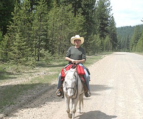 &lt;p&gt;David Collins rides Benny off Upper Lynch Creek Road. Collins is a guide trainee who recently moved to Montana from Pennsylvania.&lt;/p&gt;