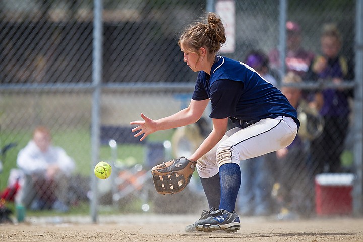 &lt;p&gt;Timberlake's Sydnie Malloy fields the ball in the sixth inning against Kellogg Friday during the 3S state softball tournament in Coeur d'Alene.&lt;/p&gt;