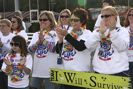 &lt;p&gt;On hand to cheer for Relay for Life walkers during Friday's opening ceremonies were, from left, Courtney Jurgens, Becky Simon, Michelle Jurgens, and Tonie Reiboldt.&lt;/p&gt;