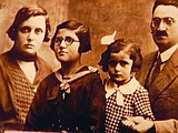 This photo shows Noémi Ban, second from left, with her family when she was 12 and her sister Erzsébet was 4.