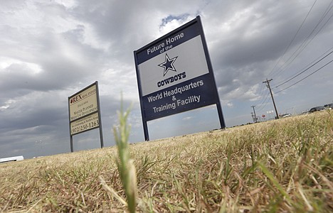 &lt;p&gt;In this Aug. 13, 2013, photo, a sign announces the future of the Dallas Cowboys football team headquarters and training facility in Frisco, Texas. New data from the Census Bureau shows that three of the nation's five fastest-growing cities are located in the Lone Star State. San Marcos, Frisco and Cedar Park, Texas were No. 1, 2 and 4 in percentage population growth between 2012 and 2013.&lt;/p&gt;