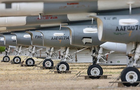 &lt;p&gt;F-16 Fighting Falcons sit in a field along Miami St. at the boneyard. Over 4,500 variants of the F-16's have been produced since 1973. This field of fighters will become drone target planes in the future.&#160;&lt;/p&gt;