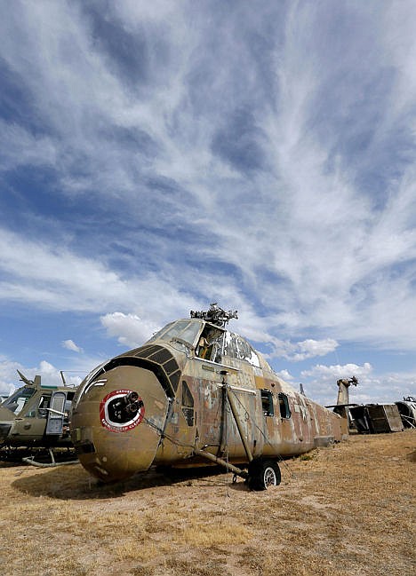 &lt;p&gt;An Army Sikorsky VH-34s Choctaw helicopter, which was used to transport President Dwight D. Eisenhower, sits in a field at the 309th Aerospace Maintenance and Regeneration Group boneyard at Davis-Monthan Air Force Base in Tucson, Ariz. Eisenhower became the first chief executive to be transported by helicopter and the VH-34's served as &quot;Army One&quot; from 1958 through 1963 for Eisenhower and President John F. Kennedy.&#160;&lt;/p&gt;