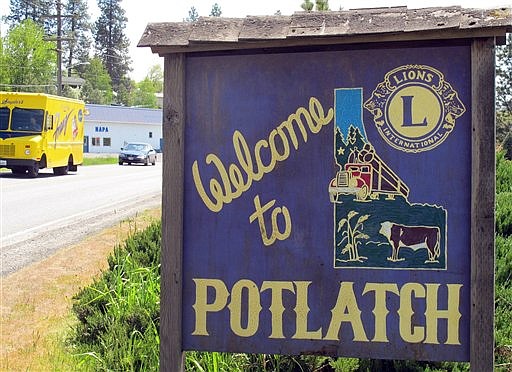 &lt;p&gt;A sign welcomes visitors at the entrance to Potlatch, Idaho, on Tuesday, May 15, 2012. The Potlatch community was once home to the nation's largest sawmill, but wants to be reborn as a gun town. Business leaders are actively seeking firearms and ammunition manufacturers to breath new life into Potlatch. (AP Photo/Nicholas K. Geranios)&lt;/p&gt;