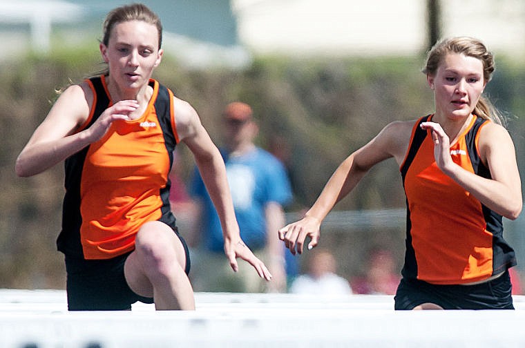 &lt;p&gt;Flathead&#146;s Mattie Mazur (right) and Rhiannon Sturgess compete in the 100-meter hurdles Saturday morning at the Western AA divisional track meet at Legends Stadium. Sturgess finished second (15.86) and Mazur third (16.41). (Patrick Cote/Daily Inter Lake)&lt;/p&gt;