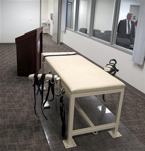 &lt;p&gt;FILE - This Oct. 20, 2011 file photo shows the execution chamber at the Idaho Maximum Security Institution as Warden Randy Blades, right, stands in the observation room, in Boise, Idaho. The Associated Press and 16 other organizations are suing the state of Idaho to force officials to allow media witnesses to view executions in their entirety. The lawsuit, filed in Boise's U.S. District Court on Tuesday, May 22, 2012, asks a federal judge to require the state to increase witness access before the scheduled execution of convicted killer Richard A. Leavitt on June 12. (AP Photo/Jessie L. Bonner, File)&lt;/p&gt;