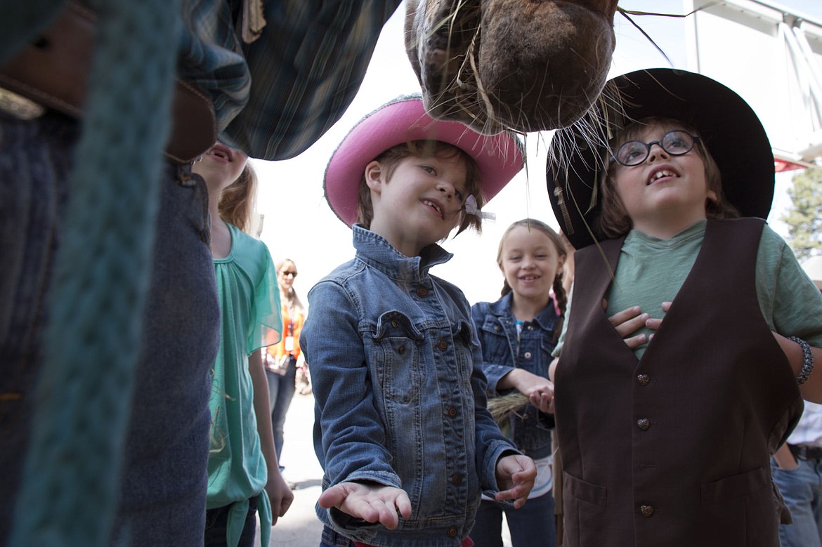 &lt;p&gt;Violet Petersen and Michael Koep feed Betty the horse.&lt;/p&gt;