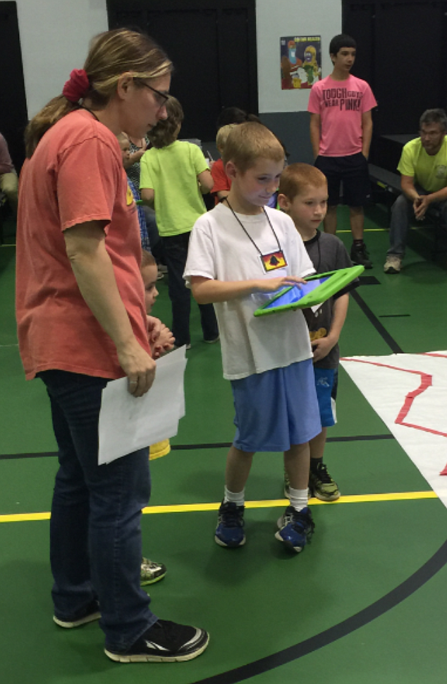 &lt;p&gt;During Star Wars night on May 4, at the St. Regis School, Amy Farris teams up with her sons, Hunter and Joseph, to drive a BB-8 by Sphero robot using an IPad&lt;/p&gt;