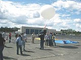 UW students launch balloon from airport