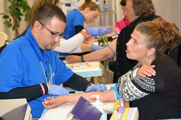 &lt;p&gt;&lt;strong&gt;Above, left to right, Certified Medical Assistant Ben Garrison drew blood from Julie Cross.&lt;/strong&gt;&lt;/p&gt;&lt;p&gt;&lt;strong&gt;&#160;&lt;/strong&gt;&lt;/p&gt;