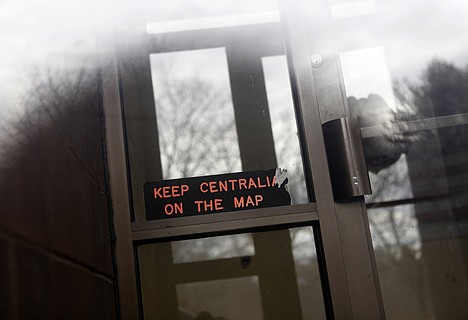 &lt;p&gt;In this Jan. 13, 2010 photo, an old sign reading &quot;Keep Centralia On The Map&quot; is seen in the entrance of the closed Centralia Municipal Building in Centralia, Pa.&lt;/p&gt;