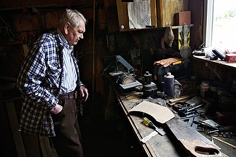 &lt;p&gt;Maynard Lyson, 81, browses one of his work benches Tuesday at his son's shop in Hayden where he stores tools for his woodworking hobby. Lyson, who began woodworking about 14 years ago, took up the hobby after trying his hand at the craft with his brother who is also a woodworker.&lt;/p&gt;