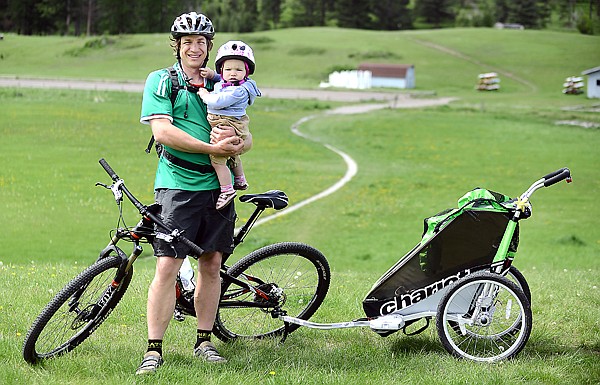 &lt;p&gt;Cliff Kip and his 15 month old daughter Finley prepare to hit the trails on Saturday, May 25, at Herron Park west of Kalispell. (Brenda Ahearn/Daily Inter Lake)&lt;/p&gt;