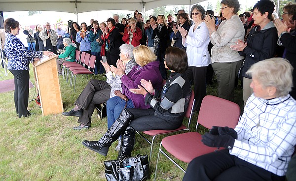&lt;p&gt;Flathead Valley Community College President Jane Karas speaking at the ground breaking ceremony for the new Rebecca Chaney Broussard Center for Nursing and Health Science on Tuesday, May 22, in Kalispell. More than one hundred people turned out for the ceremony which honored the Broussard family for their 4 million dollar gift to the project. The building is expected to be complete in March 2013.&lt;/p&gt;