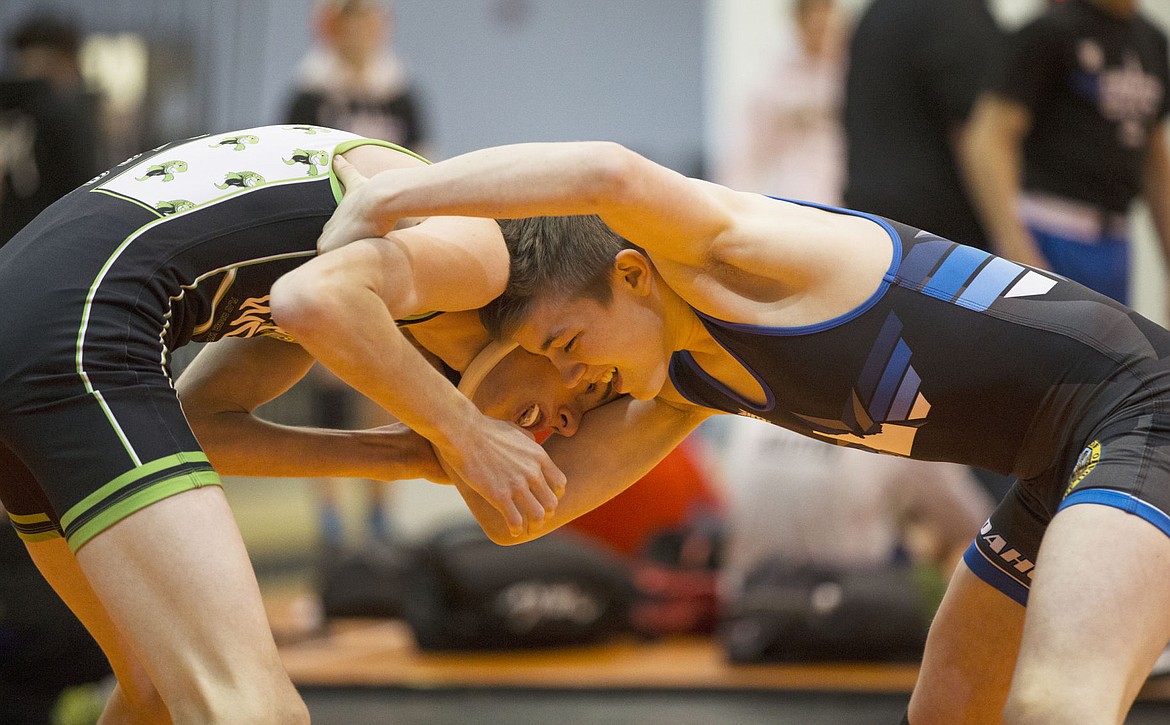 &lt;p&gt;LOREN BENOIT/Press Idaho Black All-Star William Edelbute, right, grapples with Michigan All-Star Jeff Leach during America's Wrestling Cup on Saturday at Post Falls High School. Edelbute won with a 7-1 decision.&lt;/p&gt;