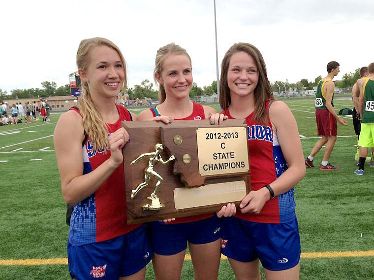 &lt;p&gt;Superior High School Lady Bobcats Nicole Stroot, Kinzie Cooper and Geneva Plake celebrate their Class C State Championship in Laurel.&lt;/p&gt;