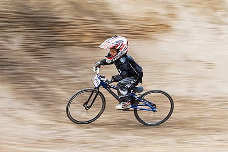 &lt;p&gt;Jayden Black, 5, zooms around a corner while making a run on the new track design.&lt;/p&gt;