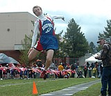 Benedict wins triple jump title; Vals place at state track meet