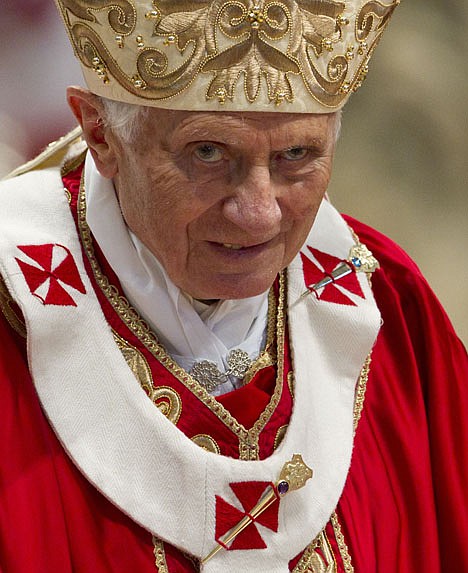 &lt;p&gt;Pope Benedict XVI celebrates a Pentecost Mass inside St. Peter's Basilica, at the Vatican, Sunday, May 27, 2012. (AP Photo/Andrew Medichini)&lt;/p&gt;