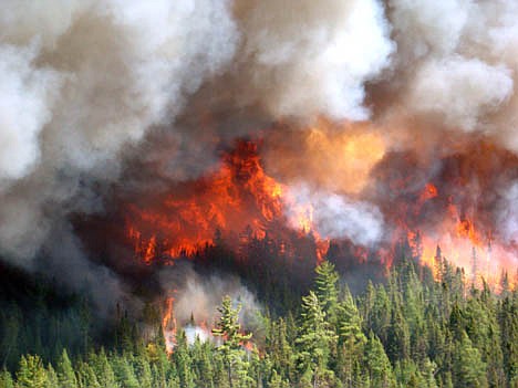 &lt;p&gt;In this Saturday, May 26, 2012 photo provided by the Michigan Department of Natural Resources, a wildfire burns in Michigan's Upper Peninsula. The fire that began last week has burned 95 structures, with a third of them being homes or cabins. The Michigan Department of Natural Resources said Monday, May 28, 2012, that the Duck Lake Fire has burned more than 22,000 acres, or 34 square miles, in Luce County. (AP Photo/Michigan Department of Natural Resources)&lt;/p&gt;