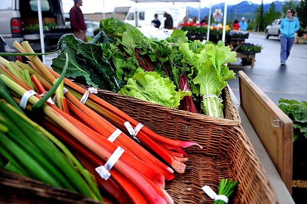 &lt;p&gt;Stalks of rhubarb are on display at the Purple Frog Gardens booth at the Whitefish Farmers Market on Thursday, May 29, in the Pin &amp; Cue parking lot.&lt;/p&gt;