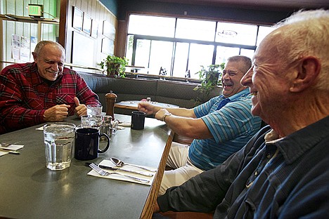 &lt;p&gt;From left, Paul Ciruso, Jimmy Pappas and Phil Membury - all frequent writers on Press opinion pages with strong stances on numerous topics- share a good laugh Wednesday at Iron Horse Bar and Grill in Coeur d'Alene. The three found they have more in common than they'd previously thought.&lt;/p&gt;