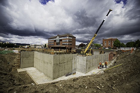 &lt;p&gt;Laborers work on the site of McEuen Park's underground parking garage structure Thursday as construction on the $20 million Coeur d'Alene park project progresses.&lt;/p&gt;