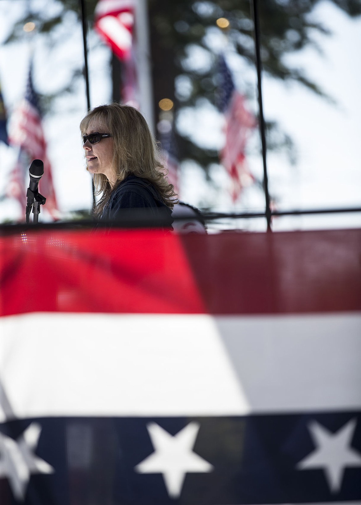 &lt;p&gt;Theresa Hart, mother of fallen hero Spc. Nicholas Newby and founder of Newby-ginnings, speaks to a crowd during a Memorial Day Remembrance Ceremony held in Hayden.&lt;/p&gt;