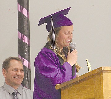 &lt;p&gt;Valedictorian Trinda Foust gives some advice to fellow graduates.&lt;/p&gt;