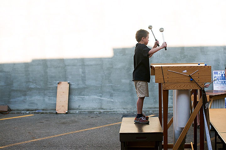 &lt;p&gt;Henry DePew, 9, plays the bass marimba at a flash mob event held by the Sorensen Magnet School for the Arts &amp; Humanities on Friday in Coeur d&#146;Alene.&lt;/p&gt;