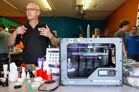 &lt;p&gt;GABE GREEN/Press&lt;/p&gt;&lt;p&gt;Tom Daugherty, president of Sustainable Organization strategic sustainability planning, talks about the need for children to receive the right kind of education during a 3D printer demonstration Saturday at GIZMO CDA on 4th Street. GIZMO is Coeur d'Alene's first and only maker space where art, design, technology and tools are connected by the hands and minds of the people of this community.&lt;/p&gt;