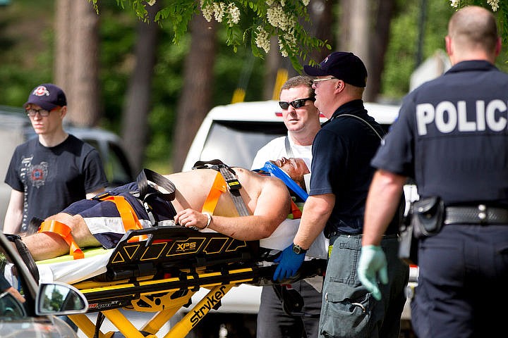 &lt;p&gt;Brandon Miles is moved on a stretcher to an ambulance on Tuesday, May 17, 2016 after leading a police chase that ended in him being Tasered by police at the Lone Tree Apartments in Rathdrum.&lt;/p&gt;