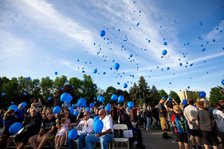 &lt;p&gt;The Moore family, foreground, get ready to release balloons on Thursday, May 5, 2016 in memory of their family member, Sgt. Greg Moore.&lt;/p&gt;