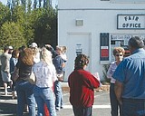 Fairgoers line up as tickets go on sale