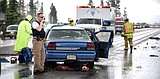 Fatal car wreck south to the airport