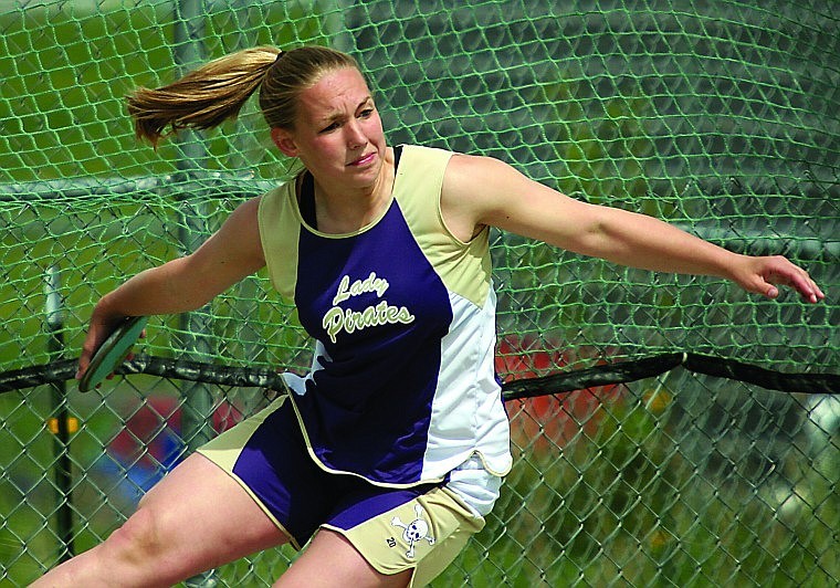 Senior Loni Havlovick was the Pirates' only individual state champion. She won the discus with a PR throw of 130-0 and placed second by one inch with a 39-9 effort in the shot.