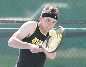 &lt;p&gt;Luke Haggerty teamed with Bruce Metz vs. Javier Rebollo and Jake Aguirre at No. 1 doubles vs. Clark Fork.&lt;/p&gt;