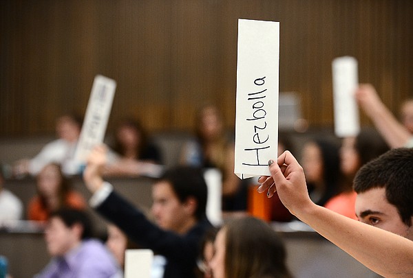 &lt;p&gt;A Flathead sophomore representing Hezbollah casts their vote in a simulation of a United Nations conference on the Middle East on Thursday, May 30, at Flathead High School. (Brenda Ahearn/Daily Inter Lake)&lt;/p&gt;