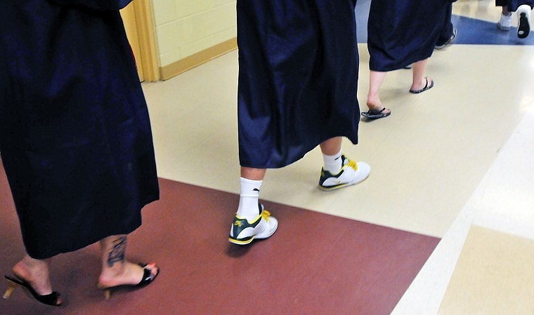 Despite being confined to the same caps and gowns, Glacier students expressed their individuality in various types of footwear.