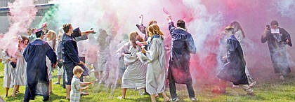 &lt;p&gt;Students let go with a little chalk fun following the 2015 BFHS graduation.&lt;/p&gt;